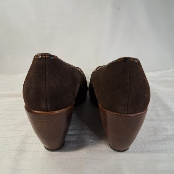 𝅺nwot Rampage Brown Peep Toe Wedges Women's Size 10 - Picture 5 of 9